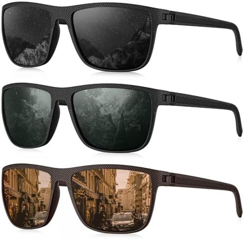 KALIYADI Polarized Sunglasses for Men, Lightweight Sun Glasses with UV Protection for Driving Fishing Golf by KALIYADI