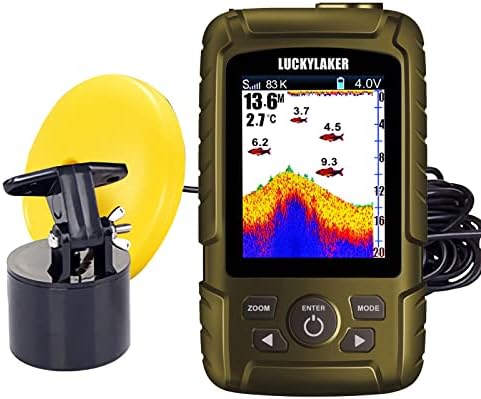 LUCKYLAKER Wired Sensor Fish Finder Boat Waterproof Portable Depth Finder Display Transducer Kayak Fish Finders Sonar Fishing Gear by LUCKYLAKER