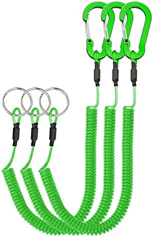 Retractable Coiled Lanyards with Carabiner Clips by LixRix