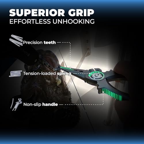GOMEXUS Fishing Pliers Saltwater with Side Cutters, Never Rust Inshore & Nearshore Titanium Fishing Gear with Lanyard & Leather Sheath, Hook Remover, (Straight Nose, 7 INCHES) - Image 4