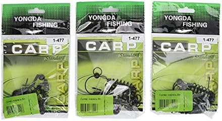 Artificial Lure Fish Hooks Cage 3 Set Trap Basket and Fishing Feeder Tackle Bait Trap Cage Feeder Basket Holder for Carp Spring Fishing with Strong High Carbon Steel Hooks Prevent - Image 3