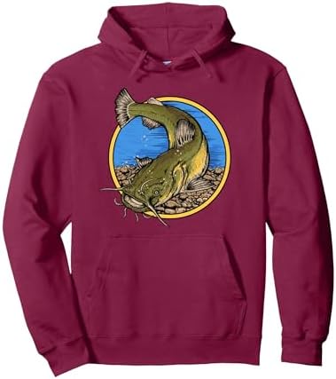 Flathead Catfish Fishing Pullover Hoodie by Unknown
