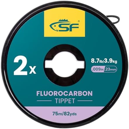 SF Clear Fluorocarbon Fly Fishing Tippet & Leader Line by SUNSHINEFISHING