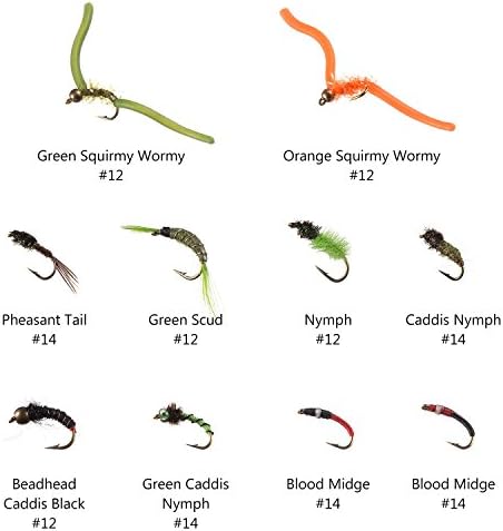 BASSDASH Fly Fishing Flies Kit Fly Assortment Trout Bass Fishing with Fly Box with Dry/Wet Flies, Nymphs, Streamers, Popper - Image 5