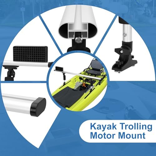 Kayak Trolling Motor Mount Kit,Trolling Motor Mount Bracket & Fishing Accessories Mount Platform for Kayak,Fishing Kayak Aluminum Sliding Mechanism Trolling Motor Mount - Image 4