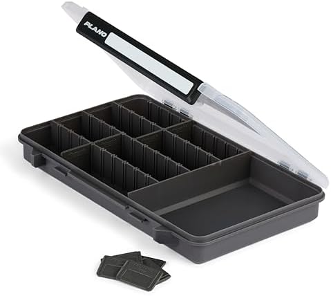 Plano StowAway 3600 50/50 Split Stow Tackle Box, 4-Pack, Corrosion-Preventive Rustricor, Single Latch Design, Transparent DuraView Lid, Stackable Storage for Fishing Bait, Lures and Gear - Image 3