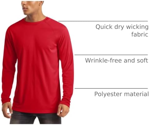 MAGCOMSEN Men's Long Sleeve Shirts UPF 50+ UV Sun Protection Athletic Shirts for Hiking Running Workout Rash Guard - Image 4