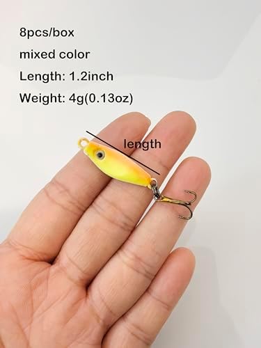 Ice Fishing Jigs Jig Head Fishing Bait Kit Winter Drop Water Metal Jig for Crappie, Panfish, Walleye, Bluegills and Other Species - Image 3