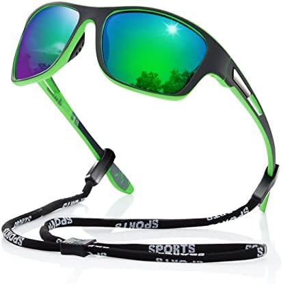 suoso Polarized Sports Sunglasses for Men: UV400 Protection Glasses Wrap Around Goggles for Driving Fishing by suoso