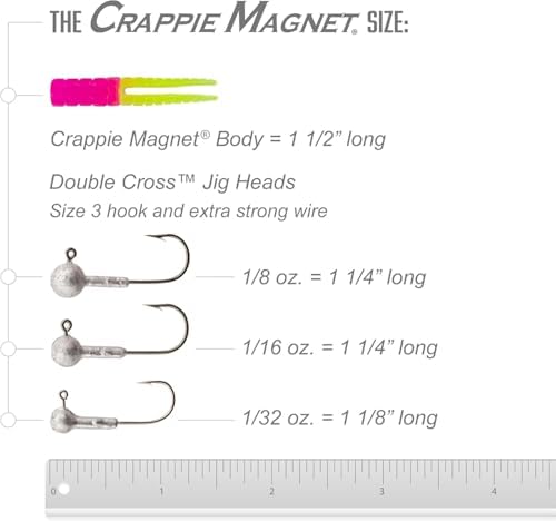 Leland's Lures Crappie Magnet Best of the Best Kit, Fishing Equipment and Accessories, Fishing Lures, 96 Bodies, 15 Double Cross Jig Heads, 4 E-Z Floats - Image 4