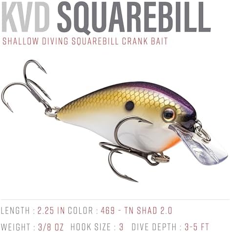 Strike King KVD 1.5 Hard Knock Fishing Lure, 3/8 oz, 3D Lifelike Eyes - Image 2