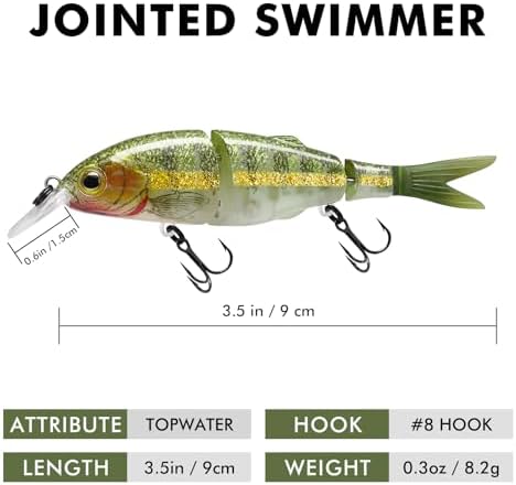 TRUSCEND Swimmax Easy Catch Fishing Lures with BKK Hooks, Wiggling, Vibrating, Rattling and Gurgling for More Bite, Heavy-Duty Dyneema Fiber Jointed Swimbaits for Bass, Trout, Walleye, Crappie, Pike - Image 2