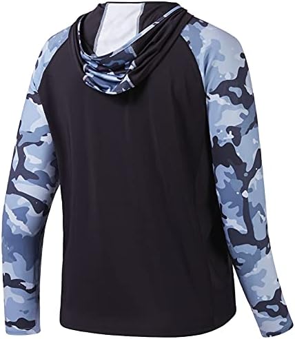 BASSDASH Men’s UPF 50 Performance Fishing Shirt Cooling Hoodie Camo Long Sleeve FS17M - Image 3