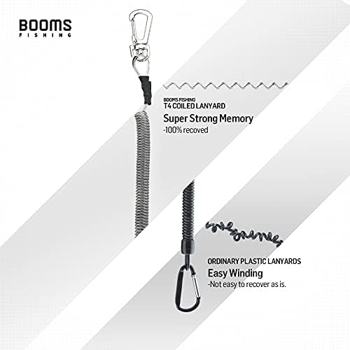 Booms Fishing T04 Fishing Lanyards Fishing Tool/Pole Safety Coil Lanyard Retractable Wire Inside Tup Cover - Image 5