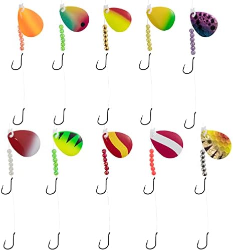 Dr. Fish 10pk Walleye Rigs Kit 47"/15LB Mono Crawler Harness Spinner Rig by DrFish