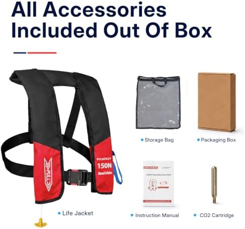 Inflatable PFD Life Jackets for Adults, 33g CO2 Cylinder - Image 6