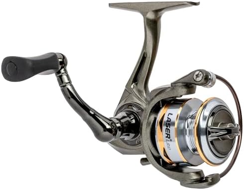 Lew's Laser Lite Spinning Fishing Reel, 6+1 Bearings, Graphite Frame and Sideplate, Speed Lube, Multi-Disc Drag by Lews