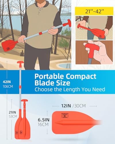OCEANBROAD Emergency Paddle 21''-42''(Assembling Required)/26''-54'' - Image 4