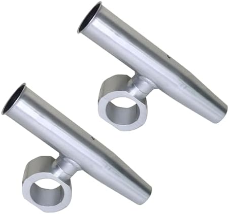 2 PCS T-Top Rod Holder Single Aluminum clamp on fit 1.5",1.875",2" inch Horizontal or Vertical Fishing Boat Tower/Leaning Post/Rail by RaiderT-TopAccessories