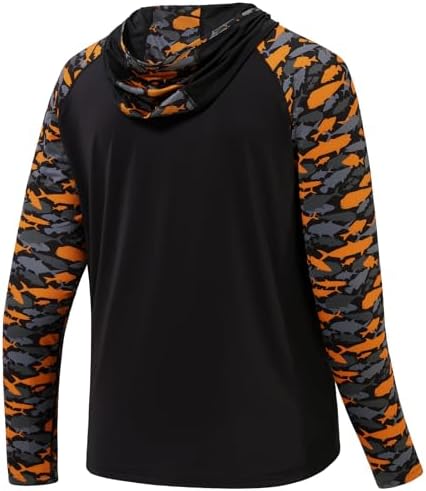 BASSDASH Men’s UPF 50 Performance Fishing Shirt Cooling Hoodie Camo Long Sleeve FS17M - Image 3