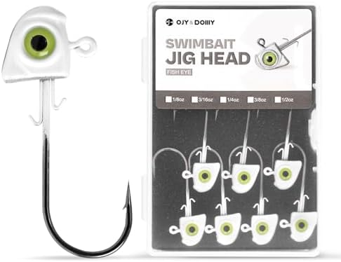 Fish Eye Swimbait Fishing Jig Heads for Bass Fresh&Saltwater by OJYDOIIIY