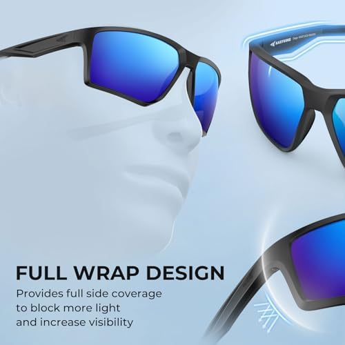 KastKing Osage Polarized Sport Sunglasses for Men and Women, Wrap Design - Image 2