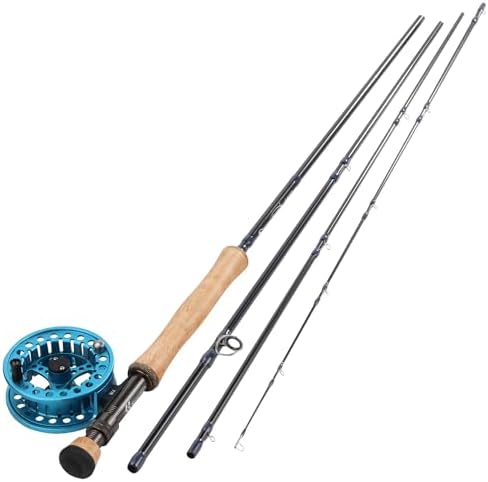 Sougayilang 5/6 Weight 9ft Fly Rod, 4-Piece Graphite Rod, Die Cast Aluminum Reel, Carrying Case, Fly Box & Fishing Flies Combo Starter Kit - Image 2