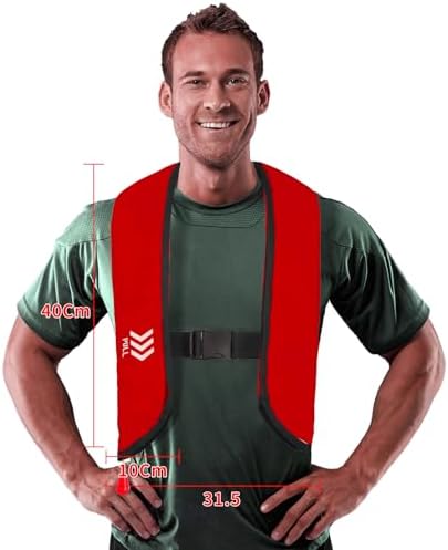 Manual Inflatable Life Jacket|Life Vest for Adults|PFD Low Profile|Supports up to 330 lbs(YSH700) - Image 2