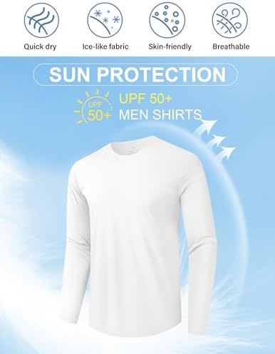 OYGSieg 6/7 Pack Men's Quick Dry Long Sleeve UPF50+ Sun Shirts - Image 5