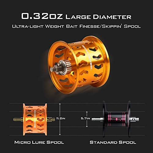 KastKing Zephyr Bait Finesse Baitcasting Fishing Reels with Drag Clicker - Image 4