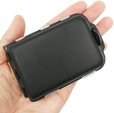 2x Small Hard Fishing Tackle Box Portable Case Hooks Lure Baits Storage Box Containers For Storing Swivels Jigs Hooks Sinker,10 Compartments (Black) - Image 2