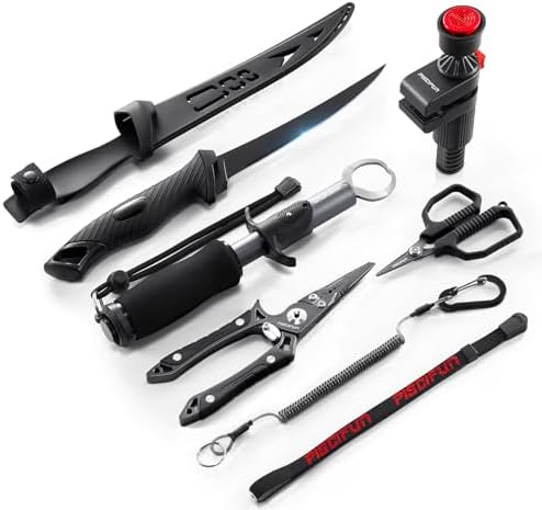 Piscifun 2pcs and 6pcs Fishing Tool Kit, Pliers and Fish Gripper by Piscifun