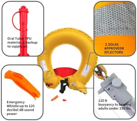 Automatic Inflatable Life Jacke for Adults| Supports up to 330 lbs | Life Vest for Adults| Inflatable PFD Vest Adult| Outdoor Water Sports. - Image 2