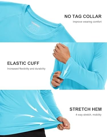 MAGCOMSEN Men's Long Sleeve Shirts UPF 50+ UV Sun Protection Athletic Shirts for Hiking Running Workout Rash Guard - Image 5