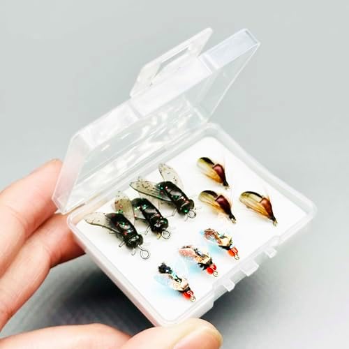 9Pc Fishing Wet Flies Bionics Worms/Midges/Moths/Flies Artificial Insect Fly Fishing Bait Salmon Trout Bass Fishing Hook Fly Fishing Lure - Image 5
