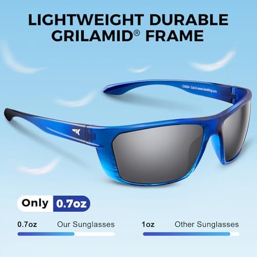 KastKing Huzzah Polarized Sport Sunglasses for Men and Women, Wrap Design - Image 4