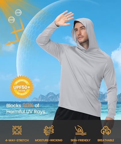 ZITY Men's Lightweight Pullover Hoodie UPF 50+ Fishing Shirts Sweatshirt - Image 3