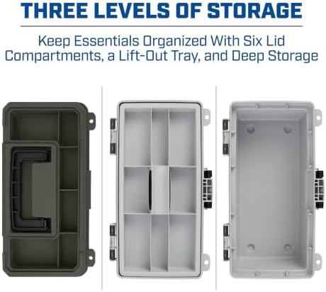 Sheffield 12670 13" Made in USA Tackle Box w/Lift Out Tray & Deep Storage - Image 3