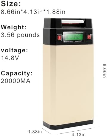 Electric Reel Battery. 14.8V 20Ah Large Capacity. Built-in chip. High Safety Performance. It is Your Best Companion to Start Fishing. Compatible with Daiwa&Shimano Electric reels. (Gold) - Image 4