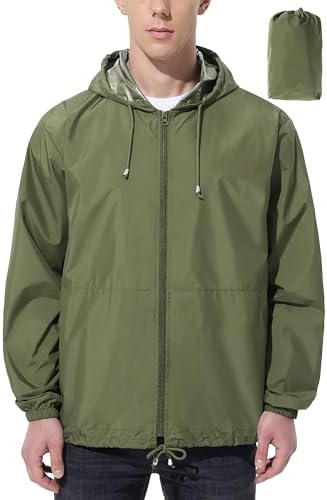 UIQUR Mens Rain Jacket Raincoat Waterproof Windbreaker by UIQUR