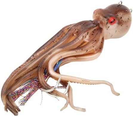 Simulation Octopus Fishing Lures - 180g TPE Soft Jig Bait with 10 Scented Ink Tablets for Saltwater/Freshwater Fishing (20cm/7.87in)‌ - Image 3