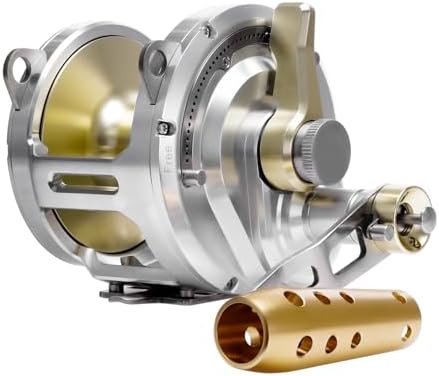 Heavy Duty Tuna Reel Deep Sea Fishing Reel 2 Speed 3.1:1/2.5:1/1.3:1 Gear Ratio Conventional Reel Powerful Drag Force Saltwater Big Game Trolling Reel for Offshore Boat Sailfish Right Handed by SAMOLLAFishing