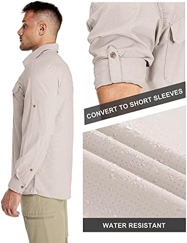 33,000ft Men's Long Sleeve Sun Protection Shirt UPF 50+ UV Quick Dry Cooling Fishing Shirts for Travel Safari Camping Hiking - Image 3
