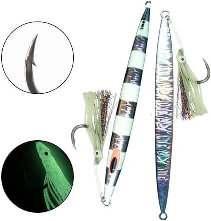 Slow Metal Pitching Falling Jigs Glow Speed Vertical Jigs Jigging Tuna Lures Fast Saltwater Artificial Baits Jigging Fishing Plugs 200g-400g - Image 6