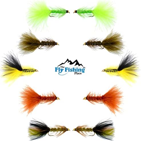 The Fly Fishing Place Basics Collection - Crystal Woolly Bugger Assortment - 10 Bead Head Wet Flies - 5 Patterns - Hook Size 8 - Image 2