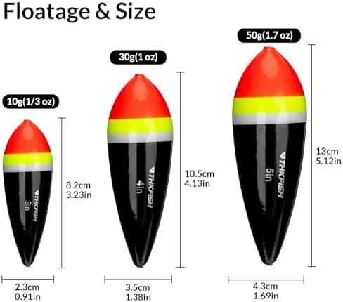 THKFISH Fishing Bobbers Slip Bobbers for Fishing Floats Bobbers for Fishing Balsa Bobbers for Steelhead Fish Float Rigs Freshwater Saltwater Floatage - Image 6