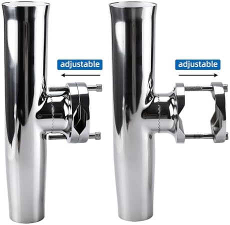 NovelBee 4 Pack Fishing Rod Holders for Boat,Clamp on Rail for 1-1/4" to 2" - Image 3