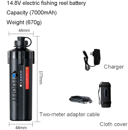 14.8V 10000mAh 3500mAh 5000mAh 7000mAh Electric Fishing Reels Battery 14.8 Volt Two-Hole Electric Winch Battery for Electric Sea Fishing Wheel Battery - Image 2