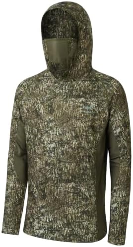 BASSDASH Men's UPF 50+ Camo Long Sleeve Hunting Fishing Hoodie Shirt by Bassdash
