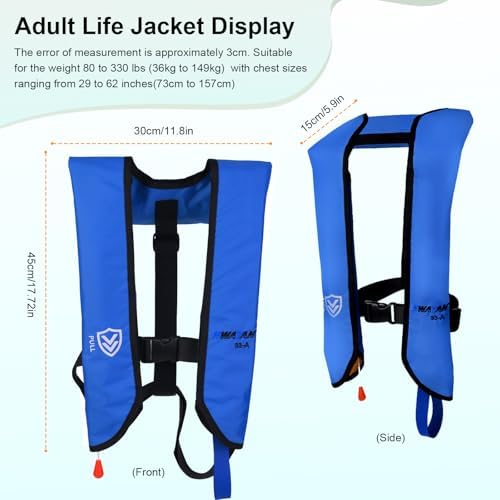 Automatic/Manual Inflatable Life Jacket for Adults | Water Sports - Image 2